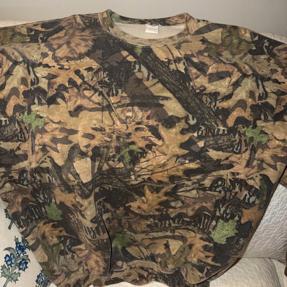 Jerzees vintage Camo (Mossy Oak) Crewneck Sweatshirt